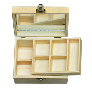 Unfinished Wooden Box for Crafts with Lid, Decoupage, Painting, Staining