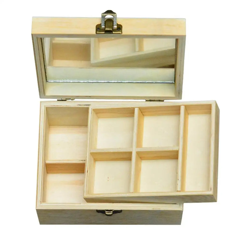 Unfinished Wooden Box for Crafts with Lid, Decoupage, Painting, Staining