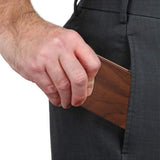 Walnut Wood Business Card Holder for Desk