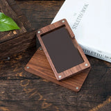 Walnut Wood Business Card Holder for Desk