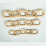 Wooden Chain Link Beech Wood Five-Link Chain DIY Crafts
