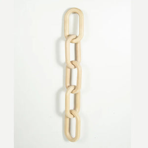 Wooden Chain Link Beech Wood Five-Link Chain DIY Crafts