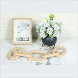 Wooden Chain Link Beech Wood Five-Link Chain DIY Crafts