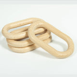 Wooden Chain Link Beech Wood Five-Link Chain DIY Crafts