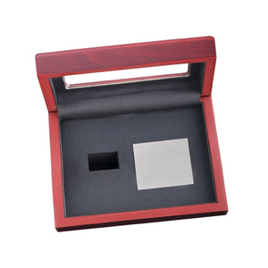 Wooden Championship Rings Display Case with Transparent Top Lids