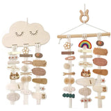 Wooden Cloud Hair Clips Holder for Baby Girls