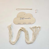 Wooden Cloud Hair Clips Holder Organizer Wall Baby Girl Hairpin Storage