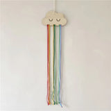 Wooden Cloud Ornaments Hair Clips Holder Princess Girls Hairpins Organizer
