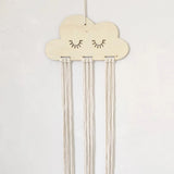 Wooden Cloud Ornaments Hair Clips Holder Princess Girls Hairpins Organizer