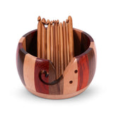 Wooden Crochet Hook and Storage Bowl Set with 12Pcs Crochet Hook