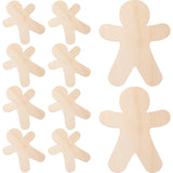 Unpainted Wooden Christmas Cutouts DIY Crafts Blank Ornaments