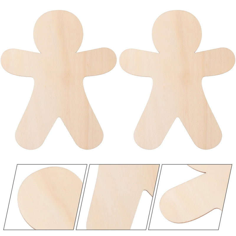 Unpainted Wooden Christmas Cutouts DIY Crafts Blank Ornaments