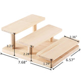 Wooden Display Risers 3 Layers Glasses Display Stand