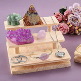 Wooden Display Risers 3 Layers Glasses Display Stand
