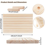 Wooden Earring Card Holder Jewelry Display Stand with 10PCS Earring Cardboard