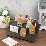 Wooden Earring Display Holder with 100pcs Earring Cardboard
