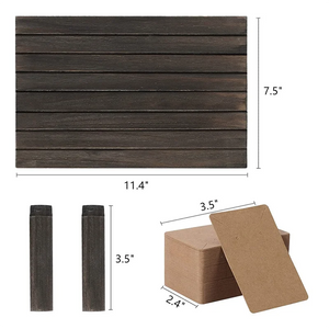Wooden Earring Display Holder with 100pcs Earring Cardboard