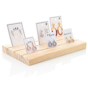 Wooden Earring Holder Cardboard Display Props Card Slot Plate Arrangement