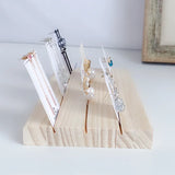 Wooden Earring Holder Cardboard Display Props Card Slot Plate Arrangement