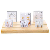 Wooden Earring Holder Cardboard Display Props Card Slot Plate Arrangement