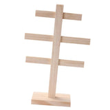 3-Layer Wooden Earring Holder Organizer, Earring Stand for Store Decor