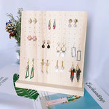 Wooden Earring Jewelry Hanger Stand Organizer Holder Display 108 Holes