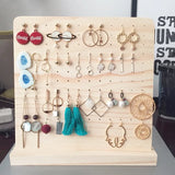 Wooden Earring Jewelry Hanger Stand Organizer Holder Display 108 Holes