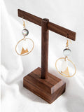Wooden Earring Jewelry Holder Walnut Earring Organizer Hanging Stand