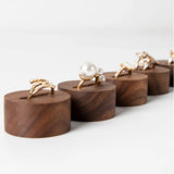 Wooden Earring Jewelry Holder Walnut Earring Organizer Hanging Stand