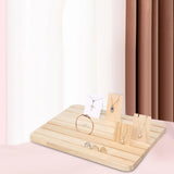 Wooden Earring Rings Storage Board Portable Jewelry Showcase Racks