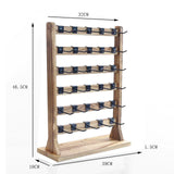 Wooden Earrings Display Stand Jewelry Organizer Holder 6 Tiers