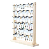 Wooden Earrings Display Stand Jewelry Organizer Holder 6 Tiers
