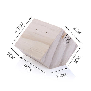 Wooden Jewelry Display Stand Earring Necklace Rings Holder