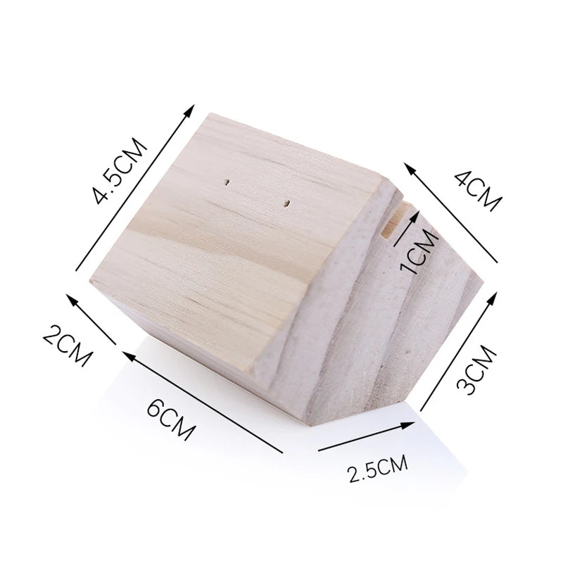 Wooden Jewelry Display Stand Earring Necklace Rings Holder