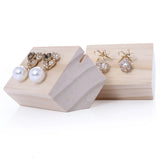 Wooden Jewelry Display Stand Earring Necklace Rings Holder
