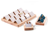 Wooden Earrings Stand Jewelry Counter Display Props Ear Studs Tray