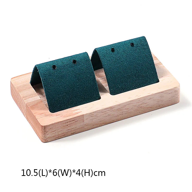 Wooden Earrings Stand Jewelry Counter Display Props Ear Studs Tray