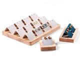 Wooden Earrings Stand Jewelry Counter Display Props Ear Studs Tray