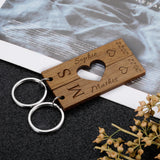 Personalized Couple Keychains Engraved Date Letter Keyring Valentines Gift