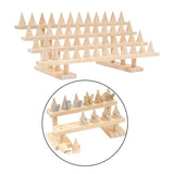 Wooden Finger Ring Display Stand for Jewelry Storage