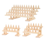 Wooden Finger Ring Display Stand for Jewelry Storage