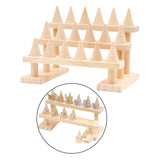 Wooden Finger Ring Display Stand for Jewelry Storage
