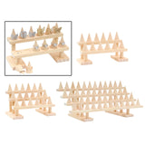 Wooden Finger Ring Display Stand for Jewelry Storage