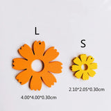 Wooden Flower Eardrop Pendant Charms DIY Jewelry Finding 10pcs