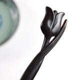 Wooden Romantic Tulip Hair Sticks Chinese Hair Pins Vintage Women Accessories