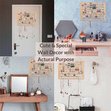 Wooden Jewelry Organizer Wall Mounted Earrings Display