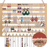 Wooden Jewelry Organizer Wall Mounted Earrings Display