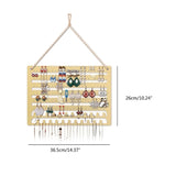 Wooden Jewelry Organizer Wall Mounted Display Stand