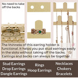 Wooden Jewelry Organizer Wall Mounted Display Stand