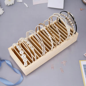 Wooden Headband Holder Hair Accessory Chains Bracelets Display Organizer